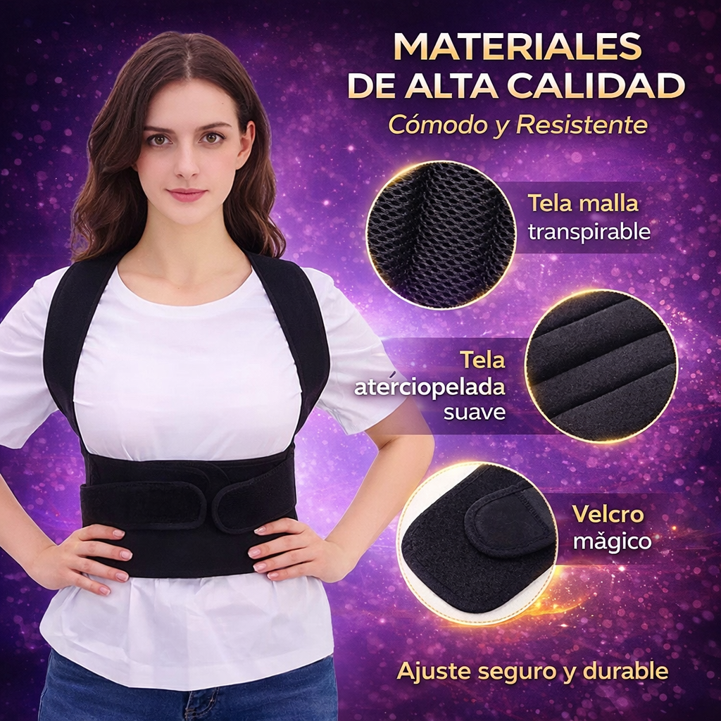 🧍♂️CINTURÓN CORRECTOR DE POSTURA AJUSTABLE