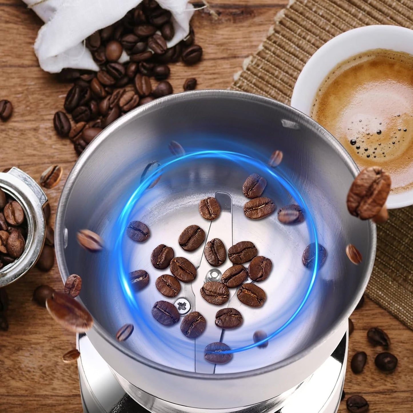 ☕🌿 Un solo molino para café, especias y más | ⚡ Potencia profesional en acero inoxidable