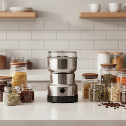 ☕🌿 Un solo molino para café, especias y más | ⚡ Potencia profesional en acero inoxidable