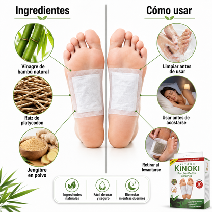 🔥🌿 KINOKI™ DETOX — ¡Despierta Más Ligero y Renovado! 🦶✨¡Paga 1 caja y recibe 2! 🔥 50% de descuento.
